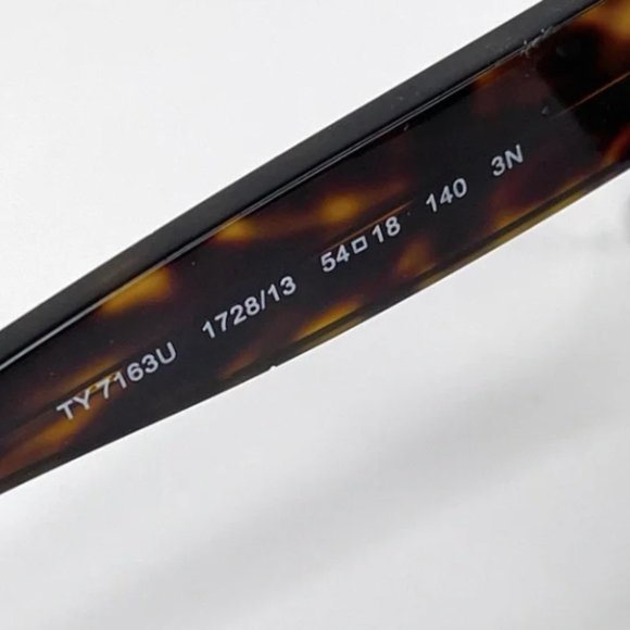 TORY BURCH Classic Sunglasses NEW Dark Tortoise With Gold Logo